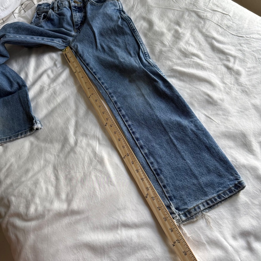 Wrangler Boys Straight Leg Jeans Medium Wash Blue Denim Adjustable Waist Size 10 - Picture 8 of 10